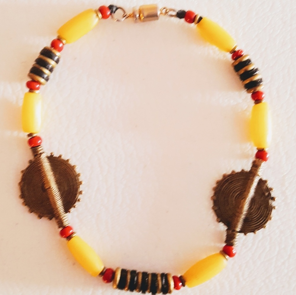 70s Vintage - One-Of-A-Kind West African Tribal Anklet